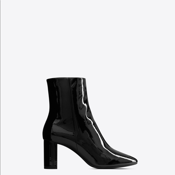 💯 YSL Saint Laurent Black Patent Leather Boots - Picture 6 of 8